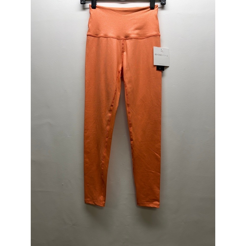 Beyond Yoga Leggings Women S Orange Alloy Ombre High Waisted Midi Shimmer